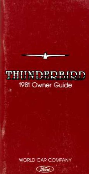 1981 Ford Thunderbird Owner's Manual