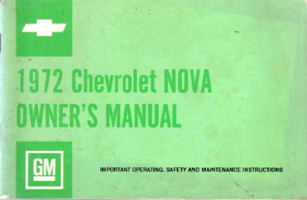 1972 Chevrolet Nova Owner's Manual