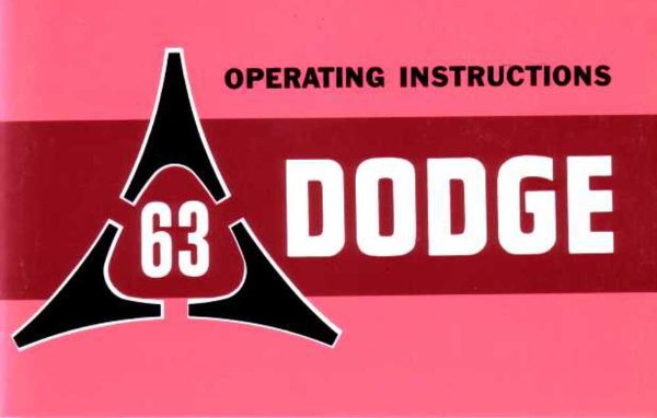 1963 Dodge All Models Owner's Manual