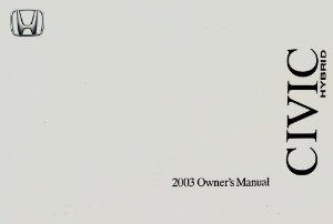 2003 Honda Civic HYBRID Owners Manual User Guide