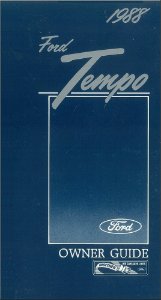 1988 Ford Tempo Owner's Manual