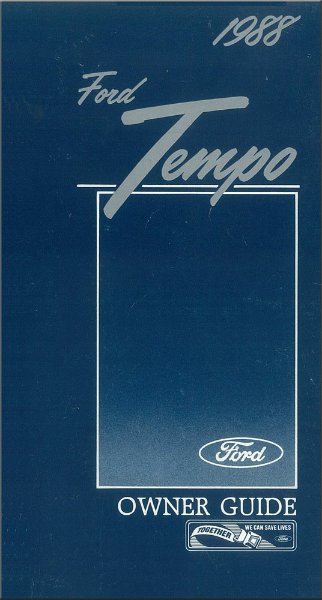 1988 Ford Tempo Owner's Manual