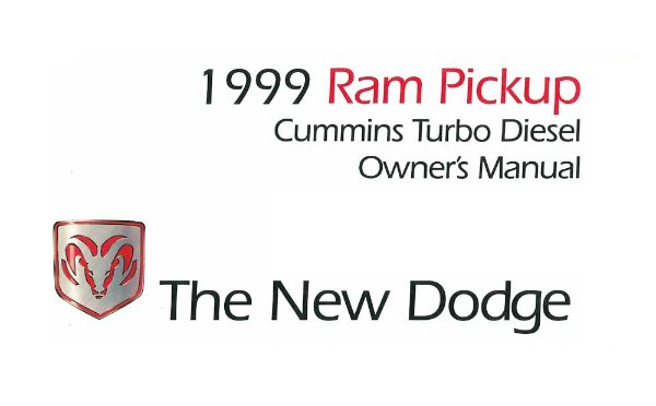 1999 Dodge Ram Diesel Truck Owner's Manual