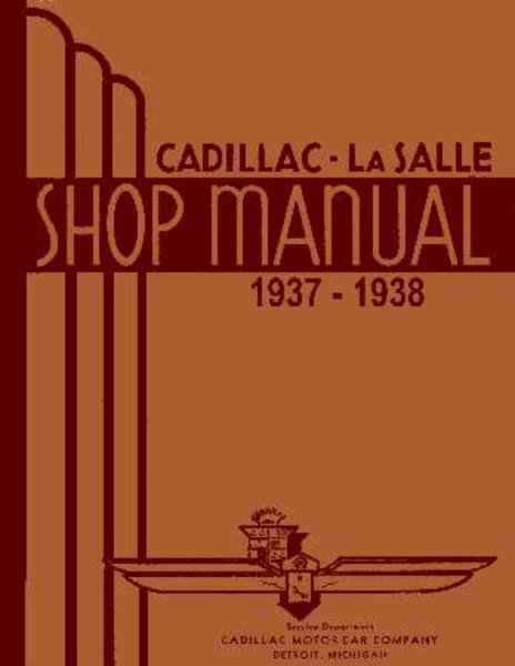 1937–1938 Cadillac ALL MODELS - CHASSIS Factory Shop Service Manual
