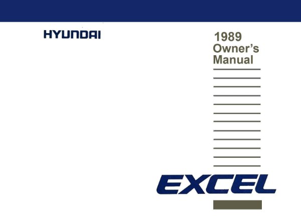 1989 Hyundai Excel Owner's Manual