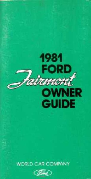 1981 Ford Fairmont Owner's Manual
