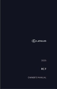 2025 Lexus RC F Owner's Manual
