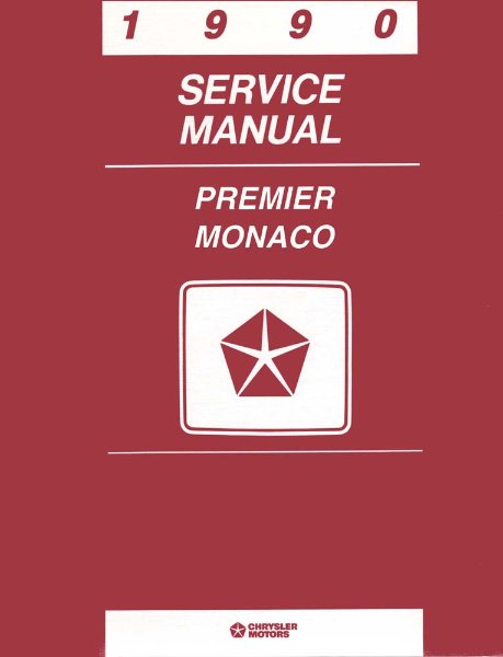 1990 Dodge Monaco, Premier Factory Shop Service Manual