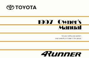 1997 Toyota 4Runner Owner's Manual