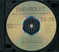 1933-36 CHEVROLET Full Line Body, Chassis & Electrical Service Manual sample image