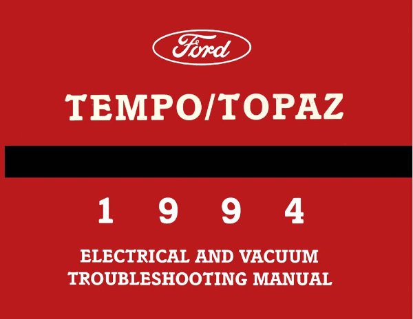 1994 Ford Tempo, Topaz Wiring Diagrams Manual