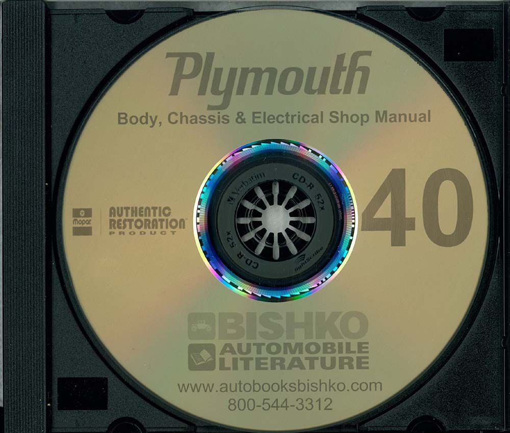1940 PLYMOUTH Body, Chassis & Electrical Service Manual
