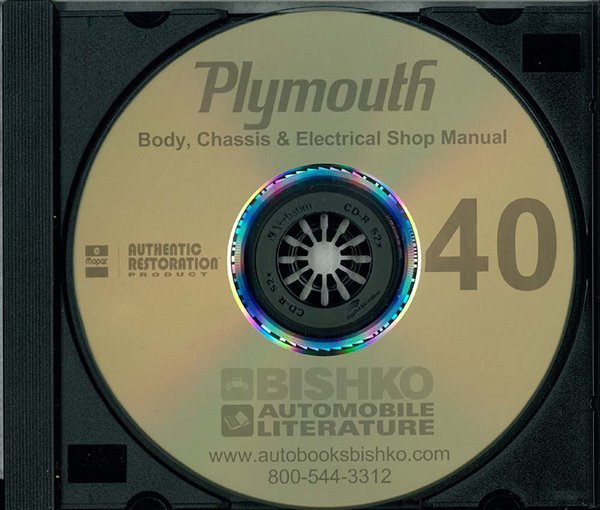 1940 Plymouth P10 Deluxe, P9 Roadking, PT-105 Factory Shop Service Manual
