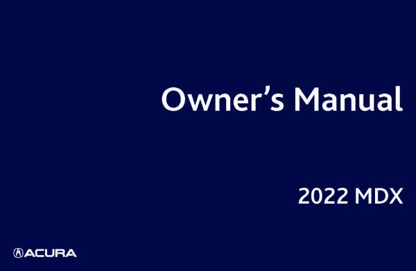 2022 Acura MDX Owner's Manual
