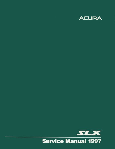 1997 Acura SLX Factory Shop Service Manual