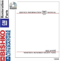 1989 Cadillac Allante Shop Service Repair Manual PDF sample image