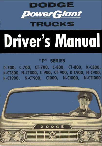 1960 Dodge Heavy Duty (800-1000) Owner's Manual