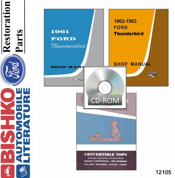1961 1962 1963 Ford Thunderbird (w/ Convertible Tops manual) Shop Manual PDF