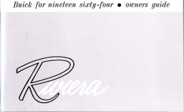 1964 Buick Rivera Owner's Manual