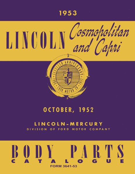 1953 Lincoln Capri, Cosmopolitan Parts Book
