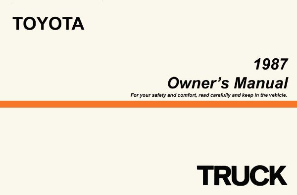 1987 Toyota Pickup Owner's Manual