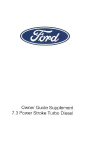 2001–2002 Ford 7.3L Power Stroke Turbo Diesel Owner's Manual