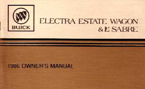 1986 Buick Estate Wagon, Lesabre Wagon Owner's Manual