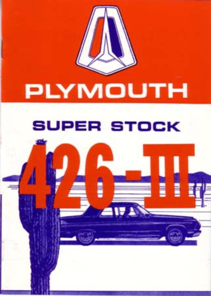 1964 Plymouth 426 III Super Stock Owner's Manual