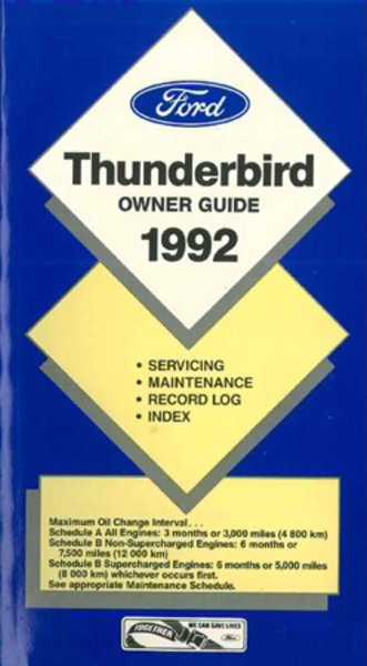 1992 Ford Thunderbird Owner's Manual