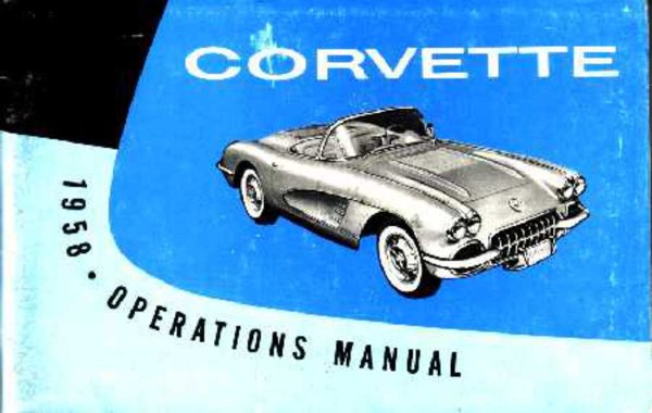 1958 Chevrolet Corvette Owner's Manual