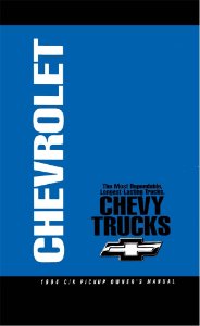 1994 Chevrolet Silverado 1500, Silverado 2500, Silverado 3500 Owner's Manual