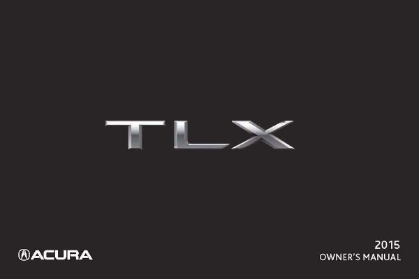 2015 Acura TLX Owner's Manual