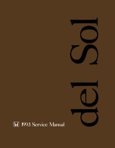 1993 Honda Civic Del Sol Factory Shop Service Manual