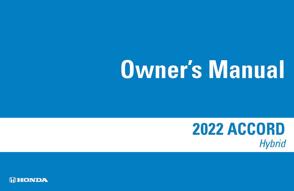 2022 Honda Accord Hybrid Owner's Manual