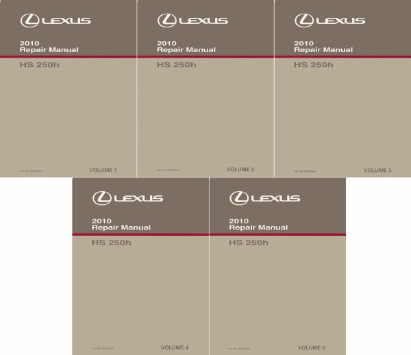 2010 Lexus HS 250h Factory Shop Service Manual