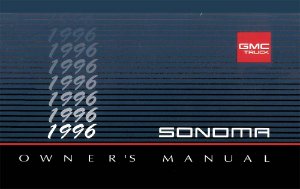 1996 GMC Sonoma Owner's Manual
