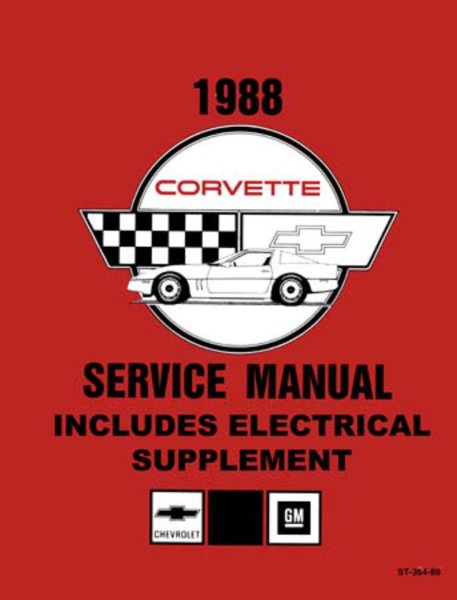 1988 Chevrolet Corvette Factory Shop Service Manual