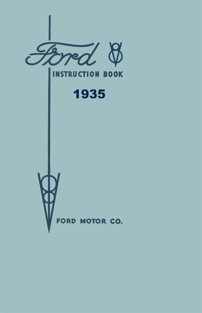 1935 Ford V-8 V8 Car Owners Manual User Guide
