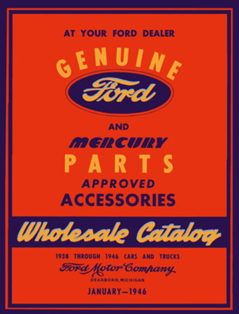1938 1944 1945 1946 Ford Car Truck Mercury Parts Numbers Book List Guide Catalog