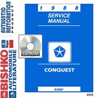 1988 CHRYSLER CONQUEST Body, Chassis & Electrical Service Manual sample image