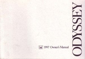 1997 Honda Odyssey Owner's Manual