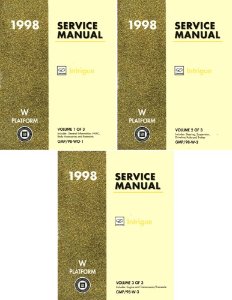 1998 Oldsmobile Intrigue Factory Shop Service Manual