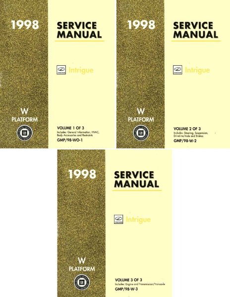 1998 Oldsmobile Intrigue Factory Shop Service Manual