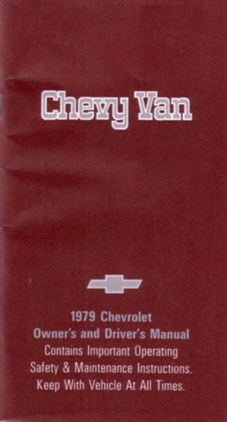 1979 Chevrolet G10, G20, G30 Owner's Manual