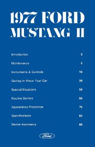 1977 Ford Mustang II Owner's Manual