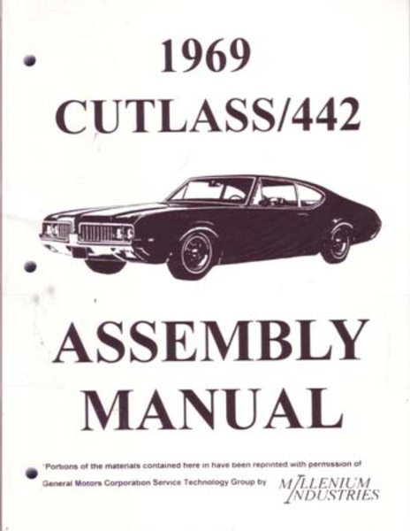 1969 Oldsmobile Cutlass Assembly Manual Book Rebuild Instructions Illustrations