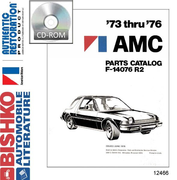 1973 1974 1975 1976 AMC Part Numbers Book PDF List Guide Interchange Drawing