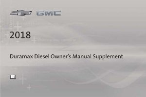 2018 Chevrolet DIESEL SUPPLEMENT Owner's Manual