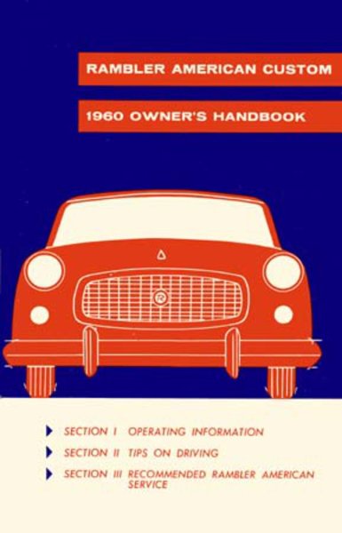 1960 AMC American Custom Owner's Manual