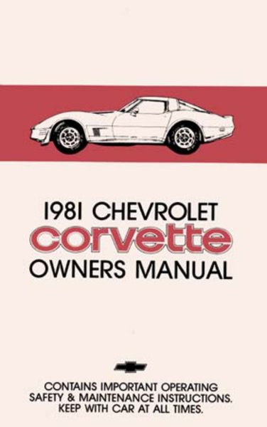 1981 Chevrolet Corvette Owner's Manual